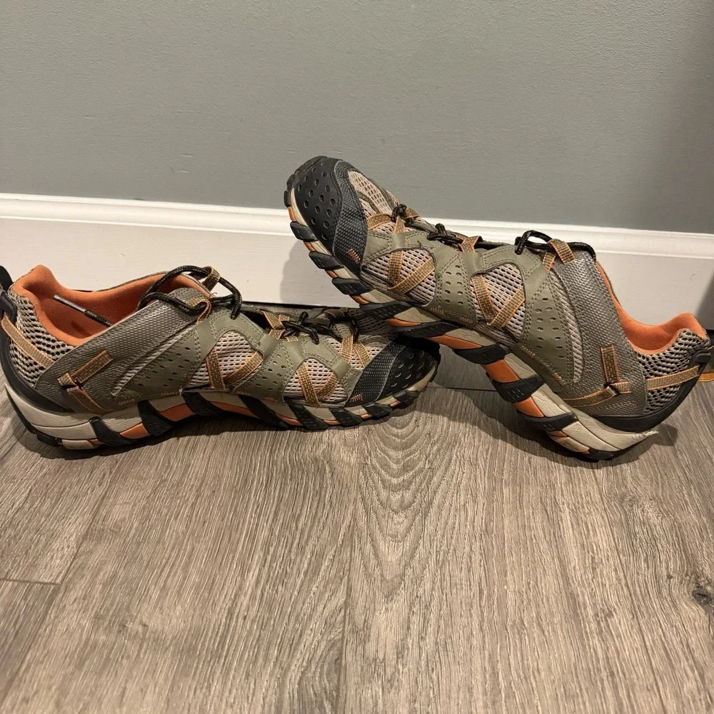 Merrell Waterpro Maipo Mens 10 Hiking Water Shoes Olive Trail Vibram Soles